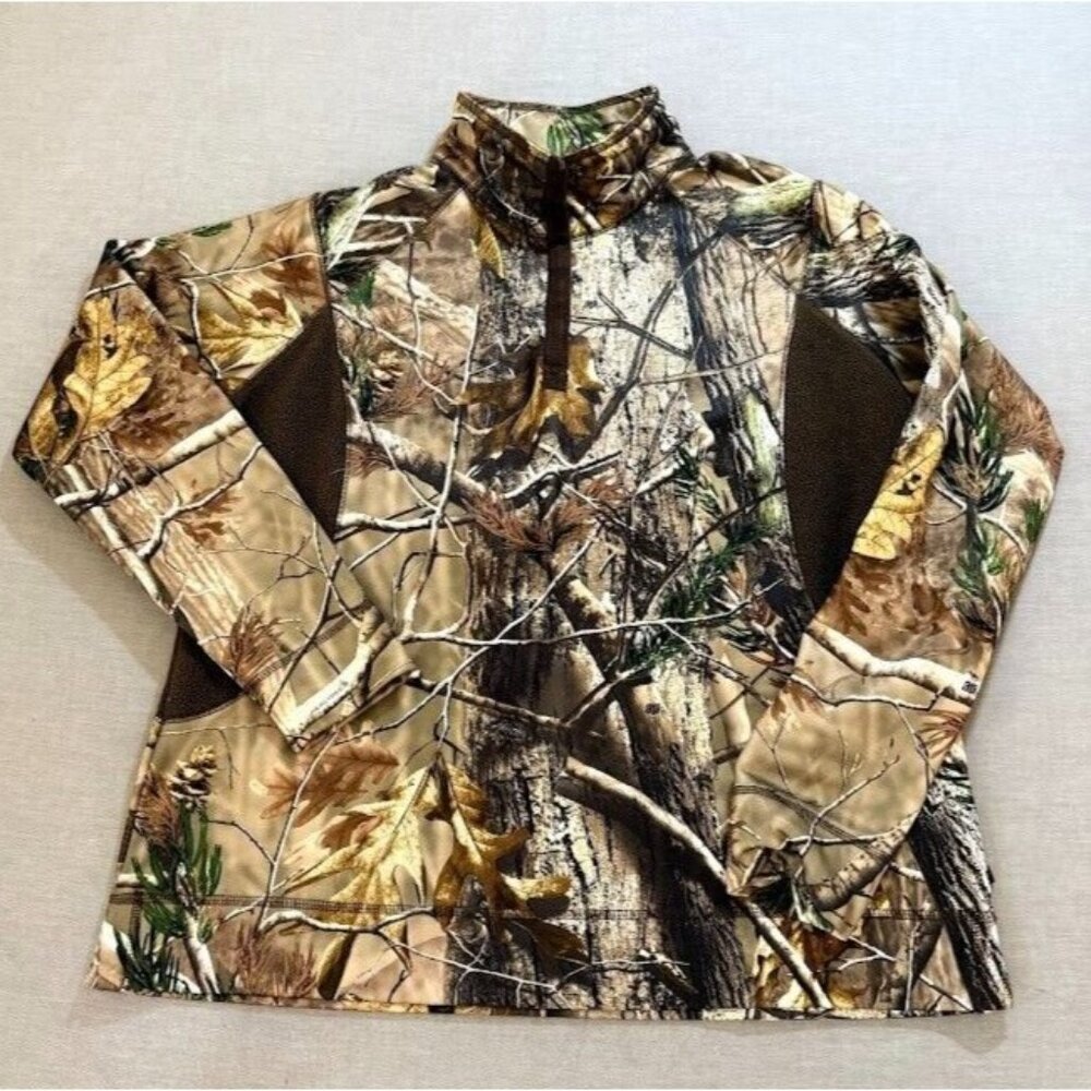 RedHead Hunting Jacket Adult XL Brown Camouflage 1/4 Zip Long‎ Sleeve Mens